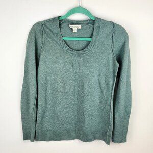 Banana Republic Italian Wool Cashmere Blend Pointelle Sweater sz SP Flawed